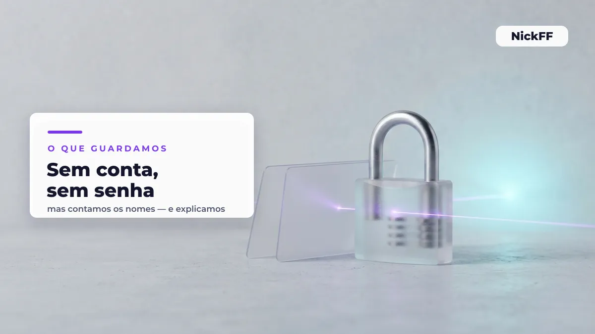Cadeado de vidro fosco representando a privacidade no gerador de nicks do NickFF