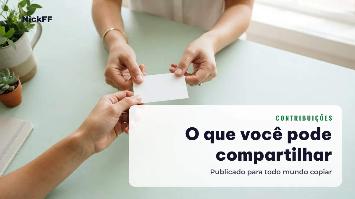 Regras para os nicks de Free Fire que você compartilha no NickFF