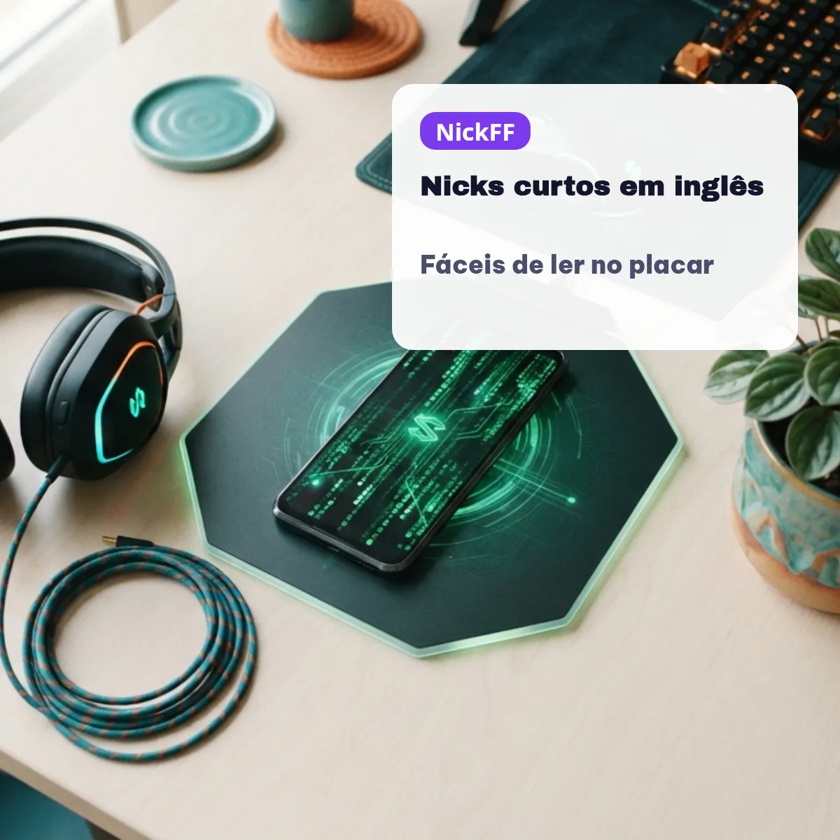Nicks curtos em inglês para Free Fire, fáceis de ler no placar