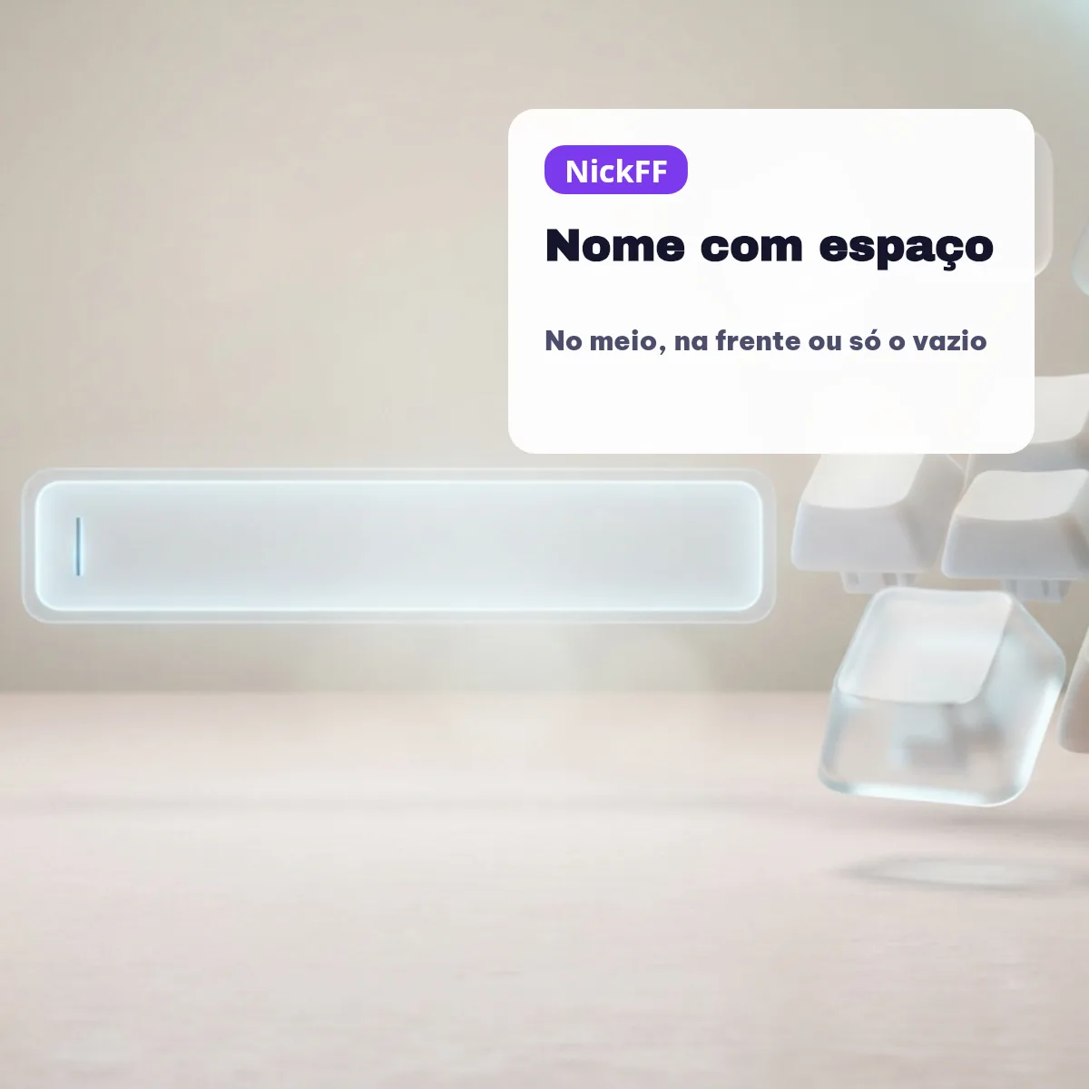 Nome com espaço no Free Fire: no meio, na frente ou só o vazio